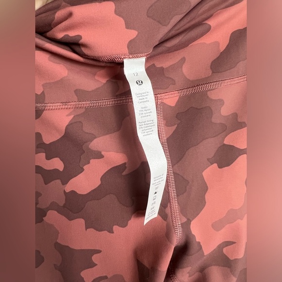Lululemon Wunder Train High-Rise Crop 23" Heritage 365 Camo Brier Rose Multi 12 - Picture 7 of 9